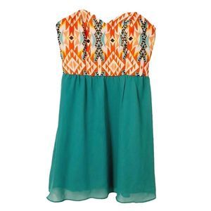 City Triangles strapless dress